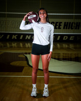 THS Varsity Girls Volleyball Team and Individual Photos 2023